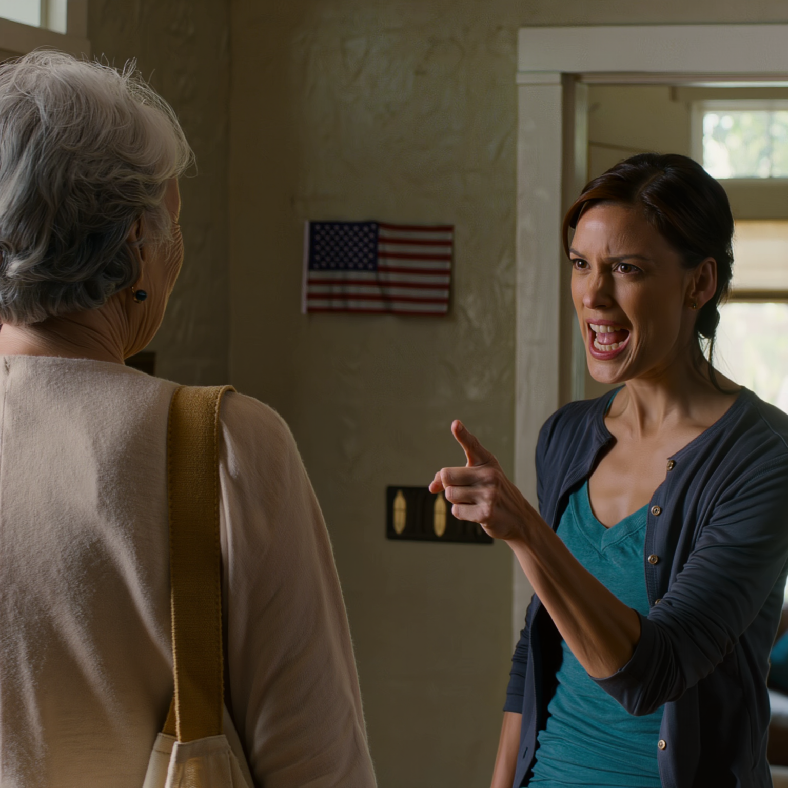 Abban a pillanatban, hogy beléptem a házba a nevemben, a menyem egyenesen rám mutatott, és felkiáltott: „Mit keres itt ez a boszorkány? Takarodj a házamból azonnal!” Némán lehúztam a táskámat a vállamról, bementem, és azt feleltem: „Ez a ház az enyém, nem egy hely, ahol bárkit kidobhatsz, amikor csak kedved tartja”, majd az ajtóra mutattam. A fiam csak állt ott. Amit ezután tettem, egyikük sem fogja elfelejteni.