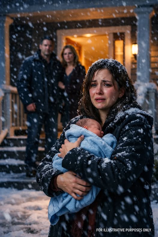 A nővérem miatt apám engem és az újszülött babámat a hóvihar közepébe lökte, és bezárta az ajtót. Fogalmuk sem volt, hogy épp most örököltem 2,3 milliárd dollárt a nagyapámtól. Beléptem a kavargó fehér ködbe, megmelengettem a babámat, és halkan telefonáltam. Másnap remegtek ugyanabban a folyosón, mert valami olyasmivel tértem vissza, amit soha nem tudtak megváltoztatni.