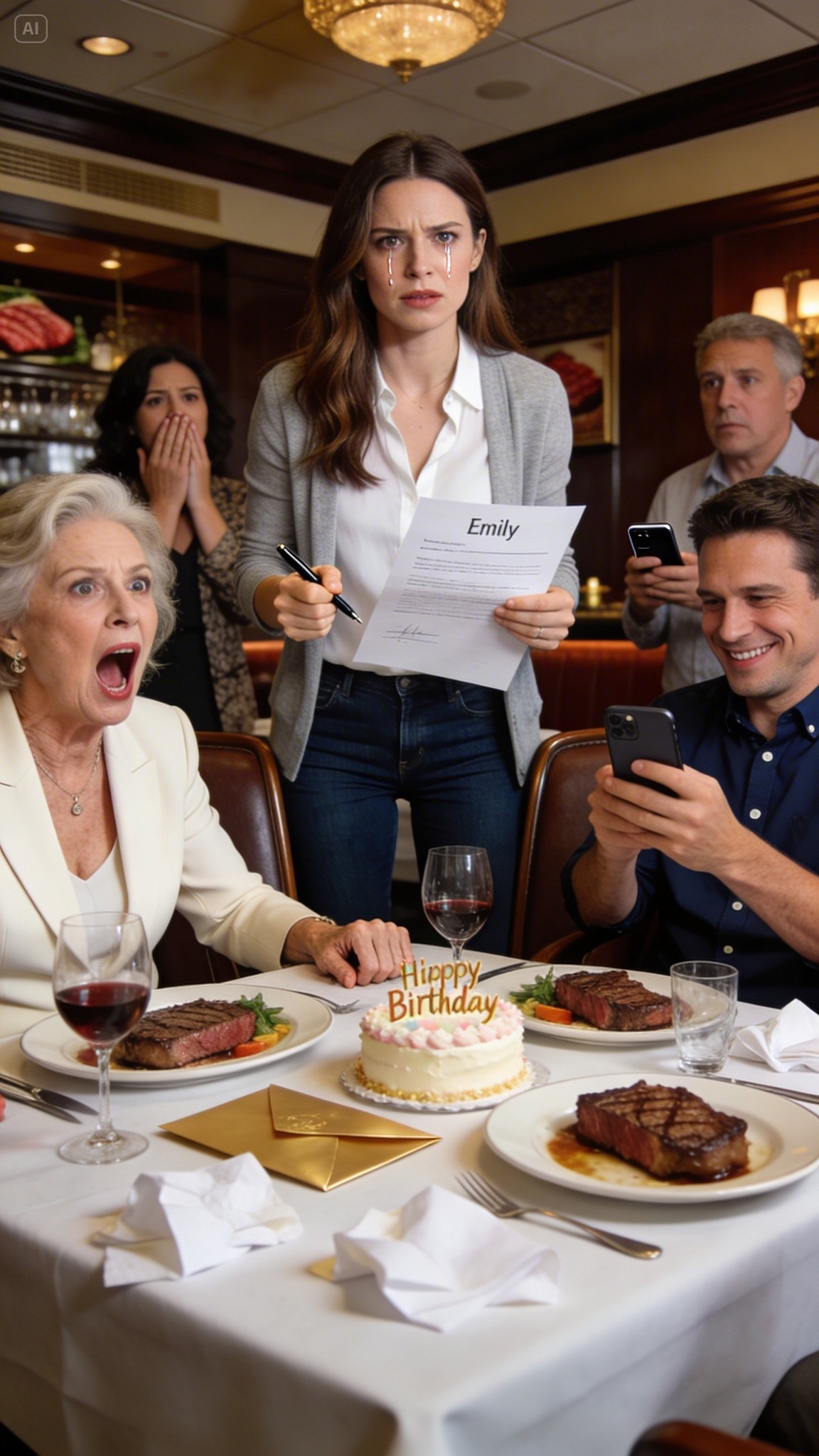 A 31. születésnapomra az anyósom válópapírokat ajándékozott nekem. „Mindannyiunk nevében” – jelentette be az étteremben. A férjem felvette a reakciómat a szórakoztatásukra. Megköszöntem neki, azonnal aláírtam, és kimentem. Fogalma sem volt, mit tettem már…