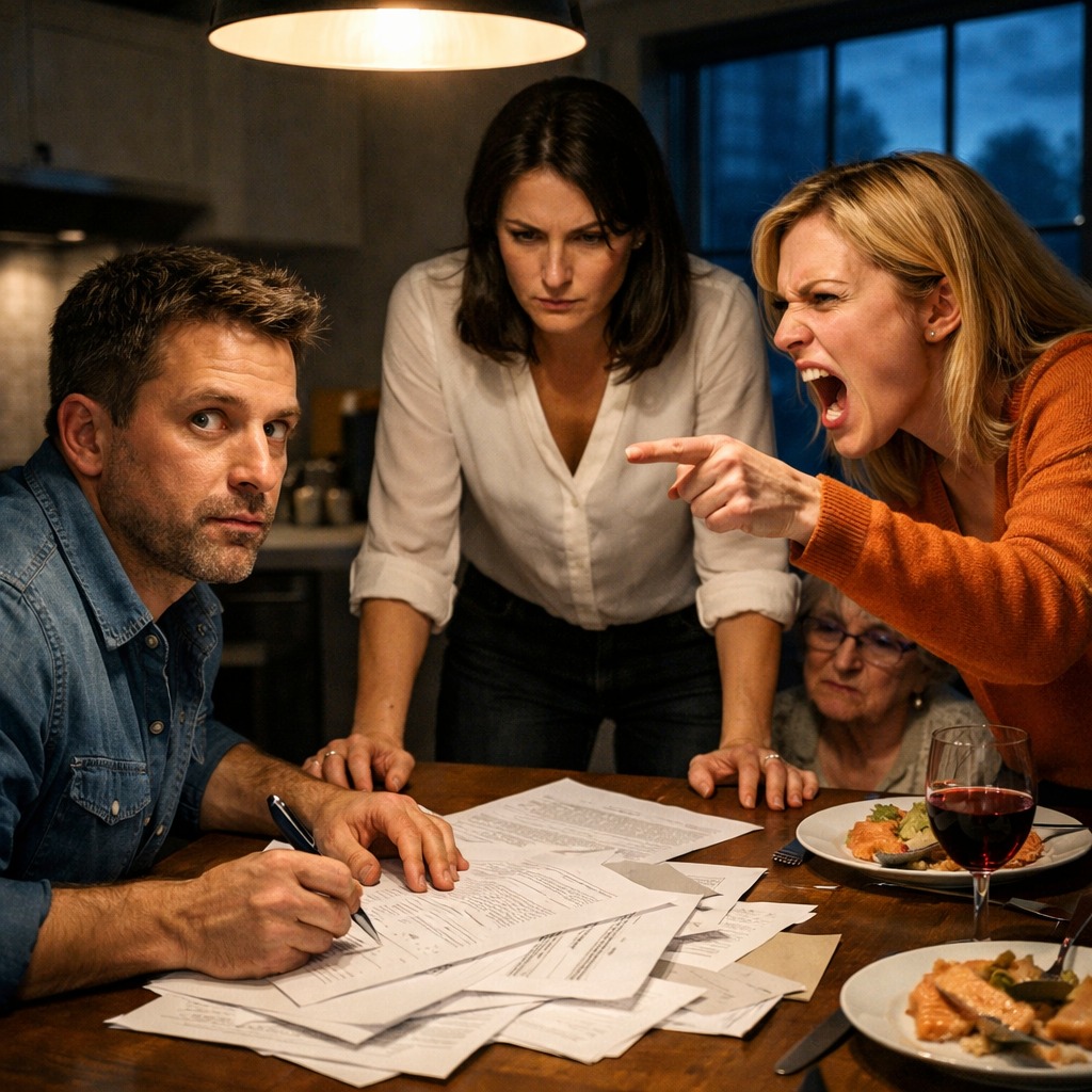 Azon az estén, amikor a férjem előléptették, nem mosolygott, nem ölelt meg – csak a szemembe nézett, és azt mondta: „A potyautaskodásnak ma vége.” Aztán, mintha hideg üzleti hírt adna, bejelentette, hogy mostantól külön bankszámláink lesznek. Égett az arcom, de bólintottam, és nem szóltam semmit. Azt mondtam magamnak, hogy minden rendben – csak pénz, csak számok. Vasárnap a húga eljött vacsorázni, végignézett az asztalon, majd az arcomon, és elmosolyodott: „Ideje is volt már abbahagynia…”……„A potyautaskodásnak ma vége” – jelentette ki a férjem, Jake, és az új céges jelvényét a konyhaszigetre dobta, mintha egy trófea lenne. „Mostantól külön bankszámláink lesznek.”