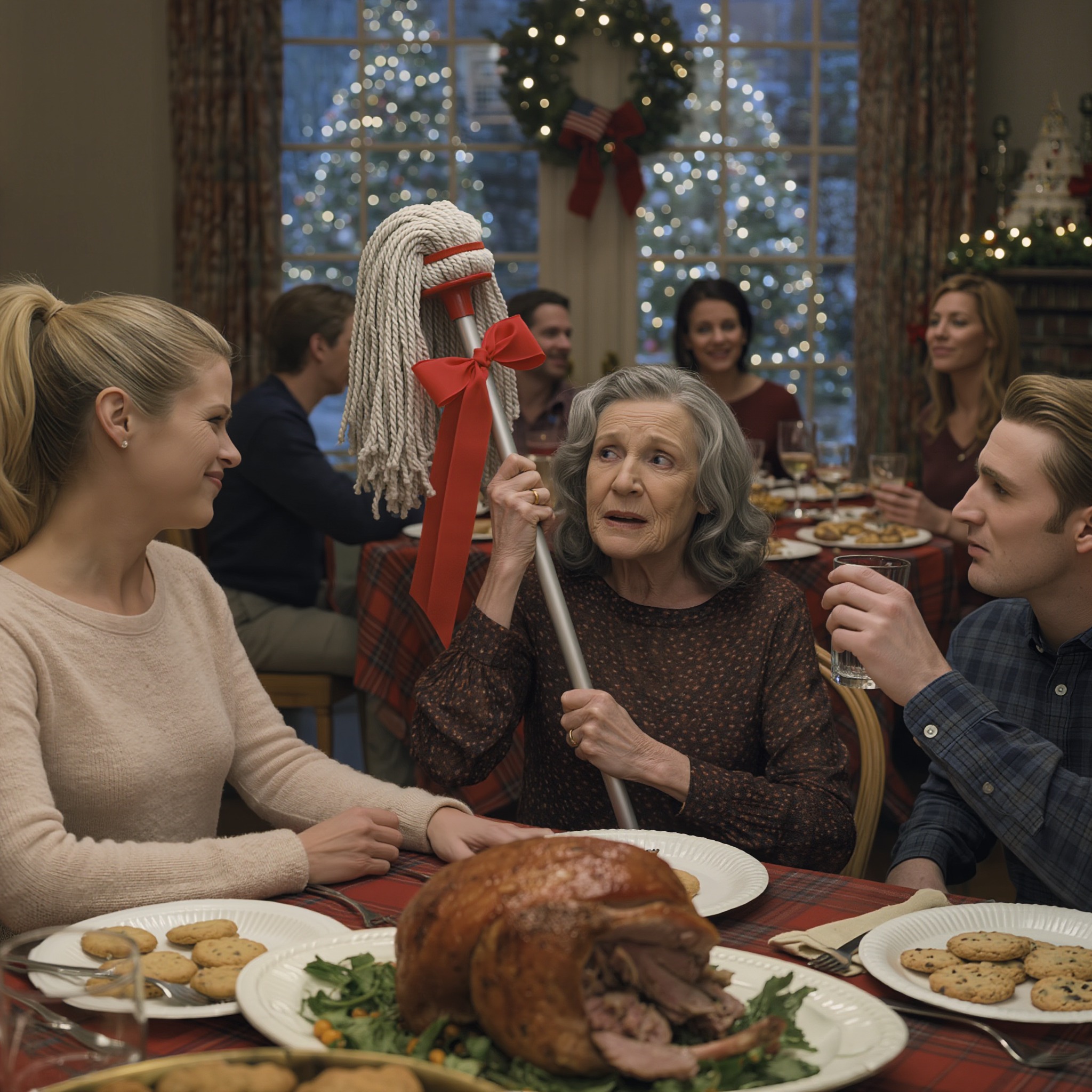 Karácsonyi vacsoránál a menyem mindenki előtt adott át egy felmosót, és „hasznos ajándéknak” nevezte. A fiam nem védett meg. Csatlakozott. Még aznap este bepakoltam egy bőröndöt, és eltűntem, mielőtt lekapcsolták a villanyt. Reggelre megváltozott az üzeneteik hangvétele. A hét végére már nem nevettek.