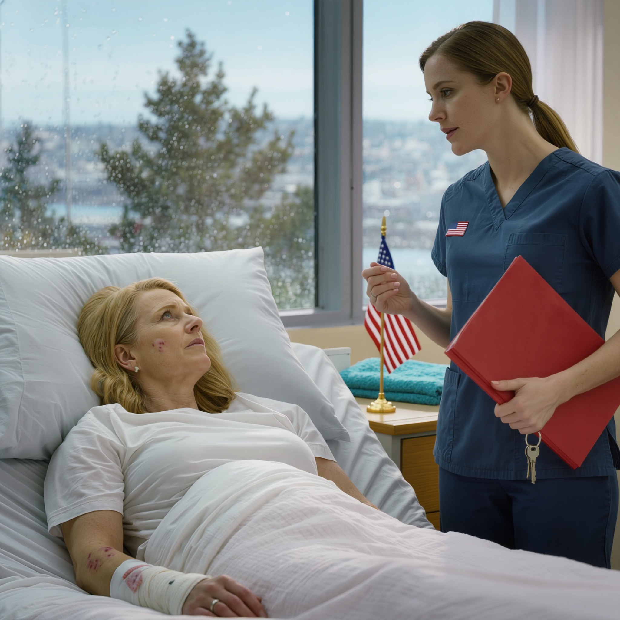 Túléltem a repülési vészhelyzetet, és egy kórházban ébredtem „Jane Doe”-ként. Véletlenül meghallottam a lányomat a hangszóróban, élénken és izgatottan: „Anya elment. Végre mindent eladhatunk.” Semmi hívás, semmi keresés, csak egy hirdetés a házamról. Így hivatalosan eltűntként maradtam, és csendben elkezdtem figyelni.