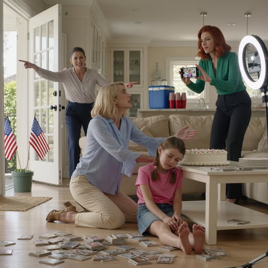 A családi bulin a lányomat a földön találtam, miközben felvették. A húgom nevetett, és azt mondta: „Nagyszerű tartalom.” Nem vitatkoztam. Odanyúltam, leállítottam a felvételt, és kimentem. Mögöttem anyukám rám kiáltott: „Takarodj!”, de másnap reggel pánikba esve felhívott: „Kérlek… Mindenét elveszíti, ha ezt megosztod vele.”