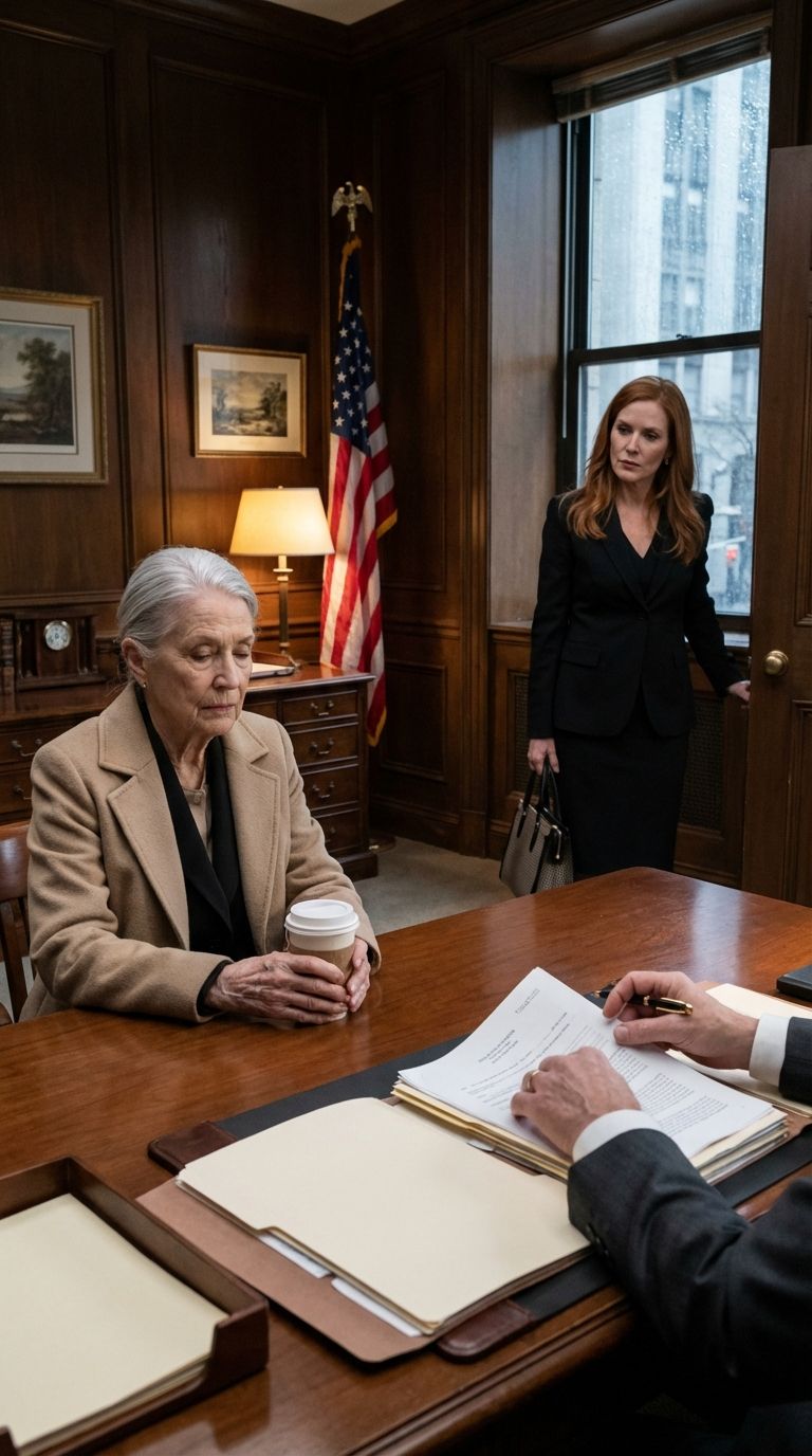 VOLT FÉRJEM MEGEMLÉKEZÉSE UTÁN A FELESÉGE ELŐREHAJOLT ÉS ELMOSOLYOGOTT: „NEM A 40 MILLIÓ DOLLÁRÉRT JÖTTÉTEK, UGYE? MÁR LE VAN EZ ÜGYVÉD.” AZTÁN AZ ÜGYVÉD NYÚJTOTT NEKEM EGY BORÍTÉKOT – ÉS A SZOBA ELVESZTETTE A LÉLEGZETELÁLLÁSÁT.