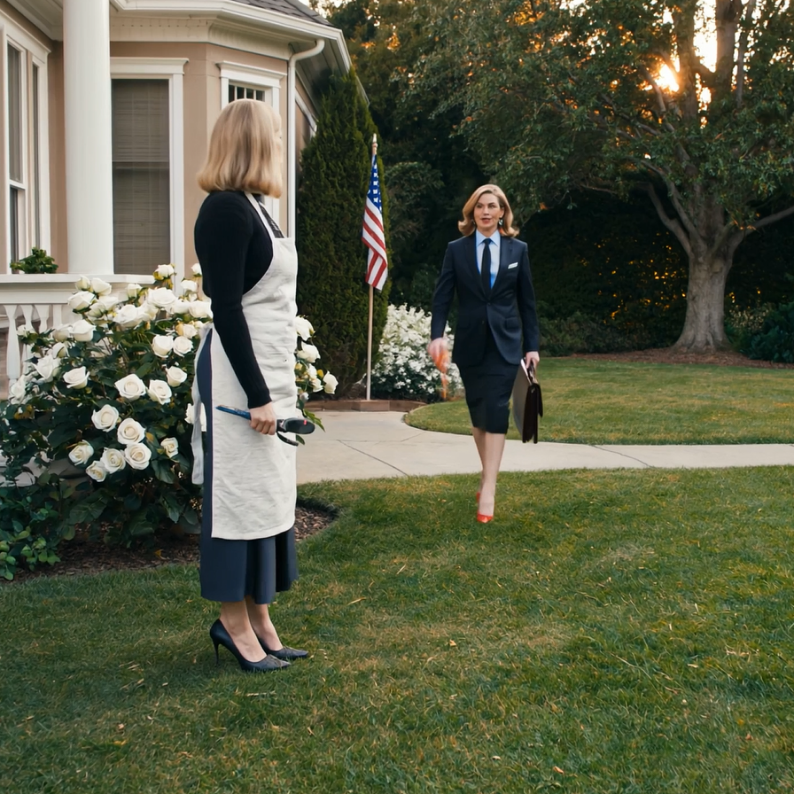 A férjem új felesége mohó vigyorral jött az ajtómhoz, és azt mondta: „Apád hagyatékának jogos részéért jöttünk. Azonnal költözz el.” Mosolyogtam, miközben az ügyvédem mögötte belépett…