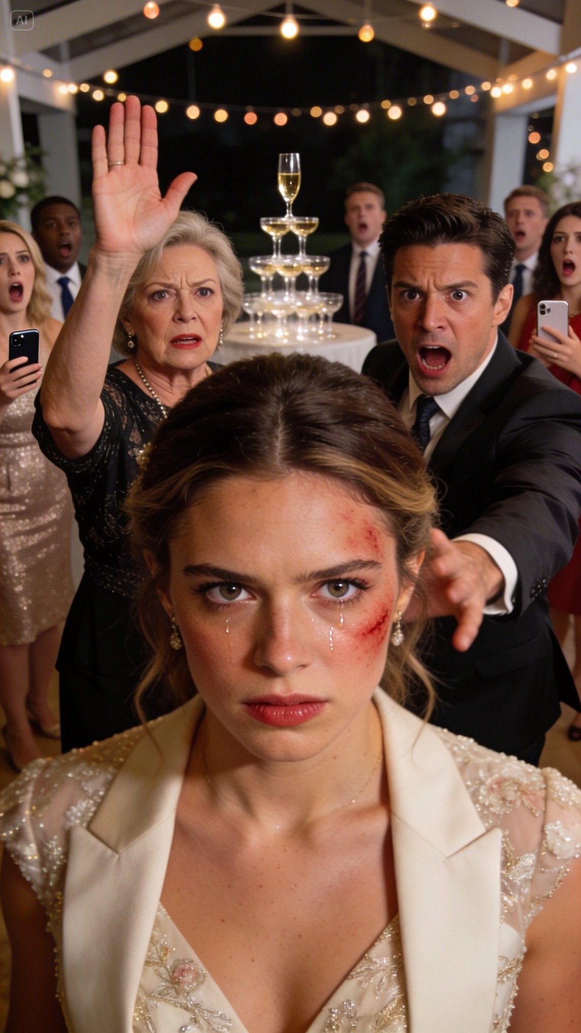 Az eljegyzési bulimon anyukám követelte, hogy adjam át a 60 ezer dolláros alapítványomat a nővéremnek. Amikor visszautasítottam, mindenki előtt pofon vágott, mintha valami engedetlen gyerek lennék. Felálltam, a szemébe néztem, és azt mondtam: most rajtad a sor, hogy mindent elveszíts. A teremben csend lett, de őt nem érdekelte – újra megütött, erősebben. És ekkor elmosolyodtam, mert még mindig nem fogta fel, mit tettem.