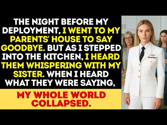 A bevetésem előtti este elmentem a szüleimhez elbúcsúzni. De ahogy a konyha felé lépkedtem, hallottam, hogy suttognak a nővéremmel…