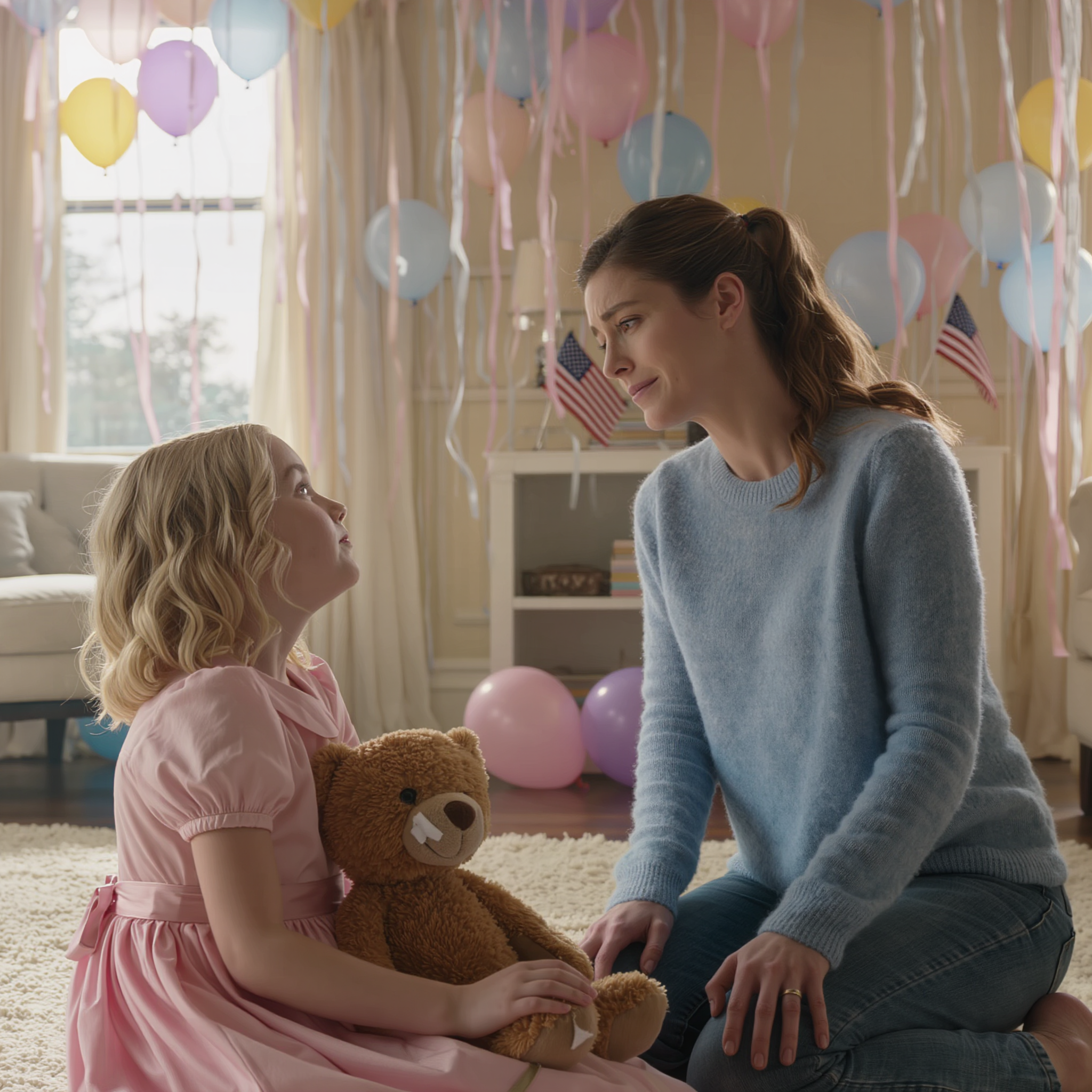 A lányom 6. születésnapján az apósomék küldtek neki egy nagyon aranyos barna plüssmackót. Először izgatott volt, aztán hirtelen lefagyott. „Anya… mi ez?” Leguggoltam, hogy jobban megnézzem – és elsápadtam. Nem sikítottam. Nem vitatkoztam. Csendben kezeltem a helyzetet. Három nappal később a rendőrök az ajtajuk előtt álltak…