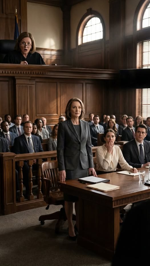 A lányom a szemét forgatta, amikor beléptem a tárgyalóterembe. De aztán a bíró megdermedt, és azt suttogta: „Ő az?” Az egész tárgyalóterem elcsendesedett. Fogalmuk sem volt, hogy ki vagyok valójában, amíg… VALÓJÁBAN AKI VOLTAM, AMÍG