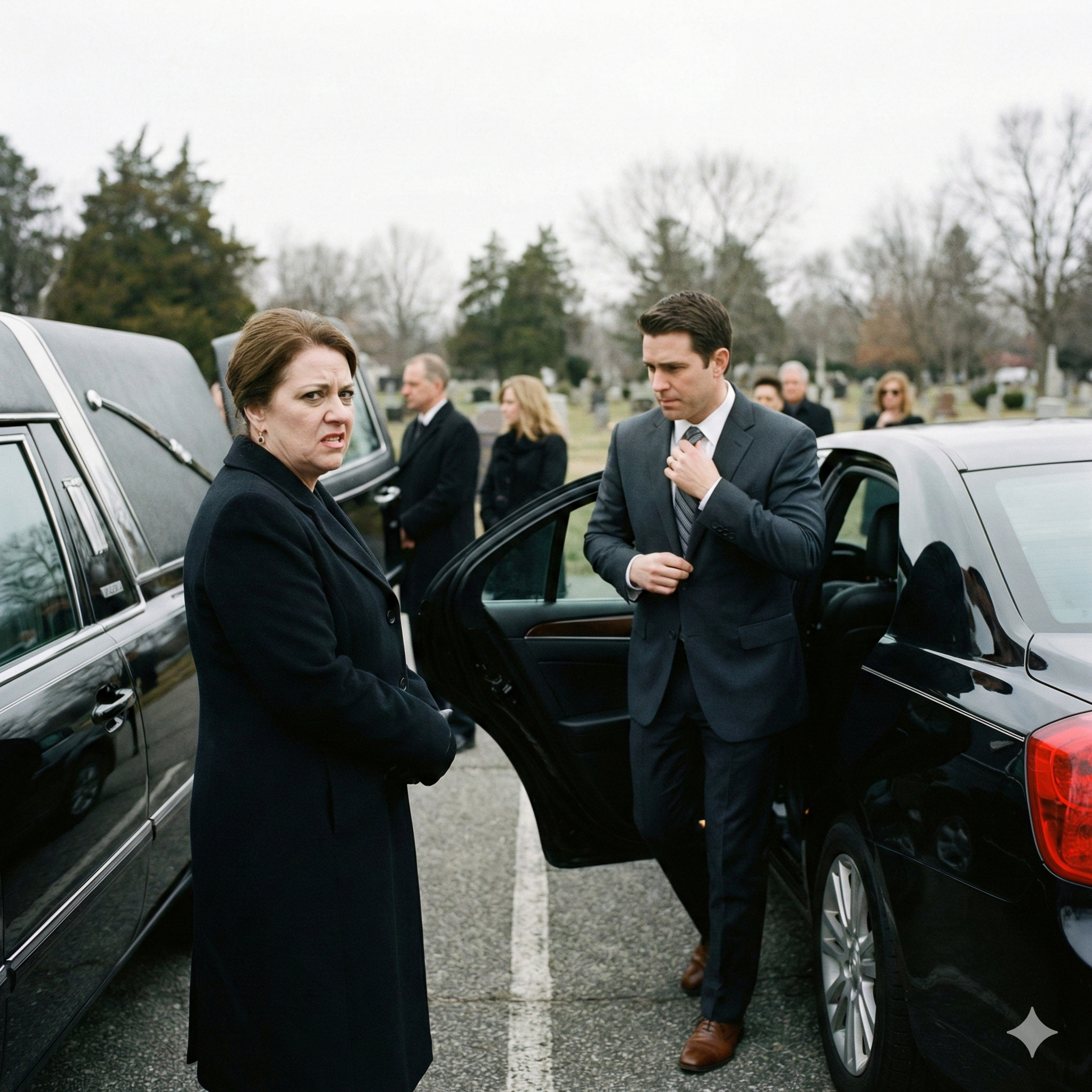 „Senki sem akar hideg katonát” – gúnyolódott a nővérem apánk temetésén. Aztán a férjem, Marcus kiszállt az autóból, és az egész világa darabokra hullott.