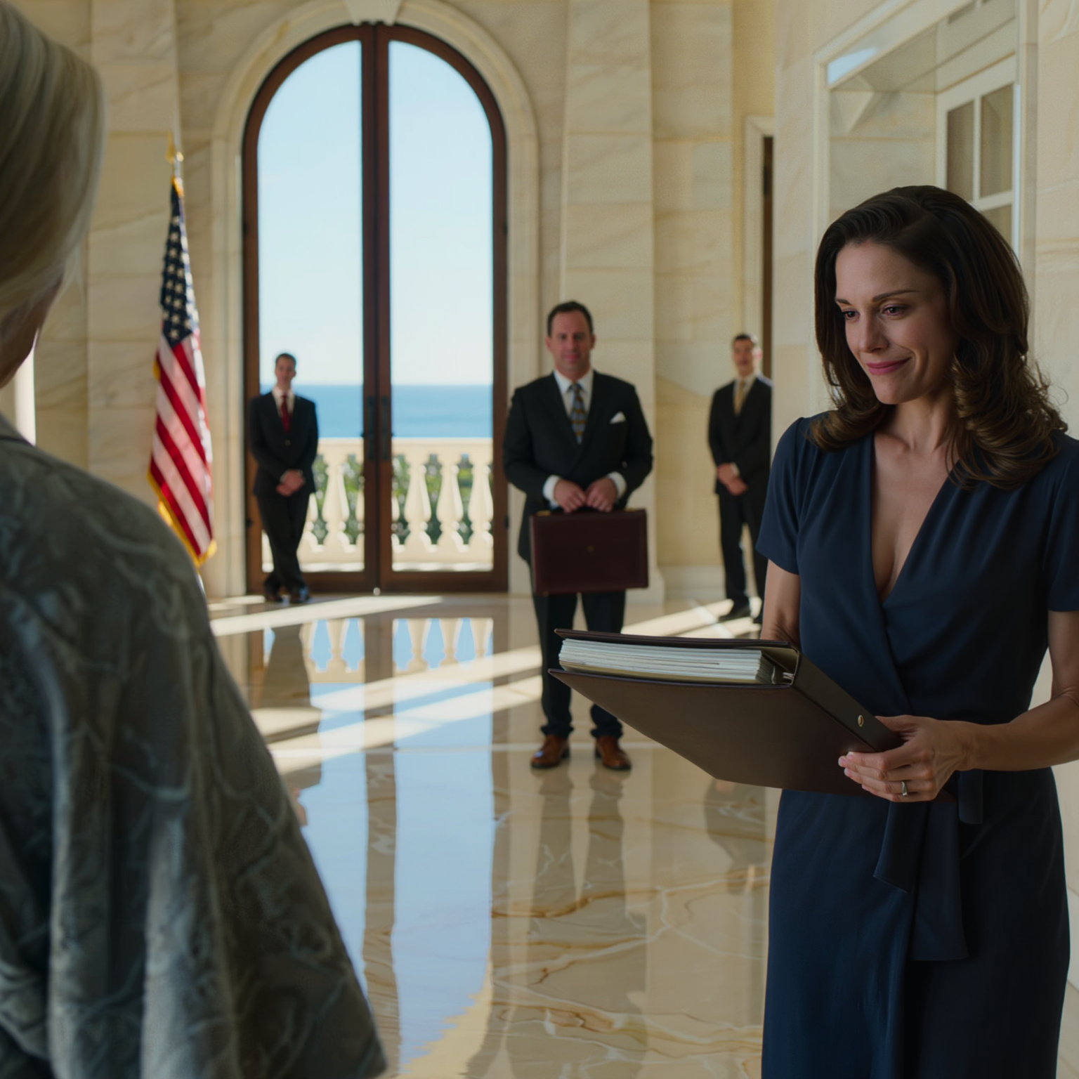 Az esküvő után a menyem közjegyzőt hozott a 20 millió dolláros Palm Beach-i kastélyomba, felmutatott egy vastag mappát, és azt mondta: „A házat átruházták. 72 órán belül költözzön ki.” A fiam nem jelent meg. Csak a torz aláírásra néztem, elmosolyodtam, és mondtam egy mondatot, amitől remegni kezdtek.