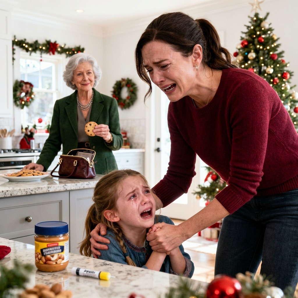 Kling Prompt (EN) — 1:1, 5mp 1:1, 5mp, egyetlen felvétel, fotorealisztikus. Egy modern amerikai bank belsejében: angol felirat, kis amerikai zászló a pulton, finom piros-fehér-kék dekoráció. Lágy, szórt mennyezeti lámpák, matt tükröződések (NINCS tükröződés, NINCS lencsetükör). Közepes szélességű 35 mm, kamera ~3 m távolságból, lassú befelé húzás. Középen: gyönyörű 68 éves amerikai nő élénk fehér karral, ÚJ arccal (mandulaszürke szemek, világos szeplők), ÚJ hajjal: eperszőke hosszú, réteges hullámok. Egyenesen a kamerába néz, nyugodt, szomorú mosollyal és csendes magabiztossággal, éles reflektorokkal, kezében egy sárga borítékot piros viaszpecséttel (nincs olvasható szöveg). Jobbra: jóképű sötétszőke fia + elbűvölő mézszőke terhes meny egy élénkpiros mappát szorongatnak; mindketten a kamerába bámulnak, finom pánik. Egy kékeszöld blézeres bankár elhúz egy kék tollat, megnyom egy rejtett gombot; az oldalsó ajtó kinyílik, és egy egyenruhás biztonsági őr lép be. Borotvaéles arcok, nincs elmosódás. Nincsenek vágások, nincs szöveg, nincs párbeszéd. Zene: feszült, lágy zongora + mély hangzású hangulat.