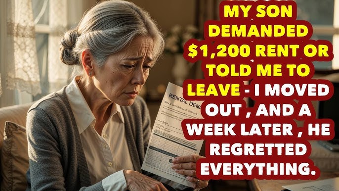 A fiam azt mondta: „Havi 1200 dollár – vagy más tervre van szükségünk.” – Így hát elköltöztem. Egy héttel később végre megértette.