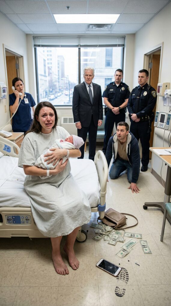 The nurse handed me my newborn baby, but my husband slapped the child out of my arms. “That thing isn’t mine!” he roared.