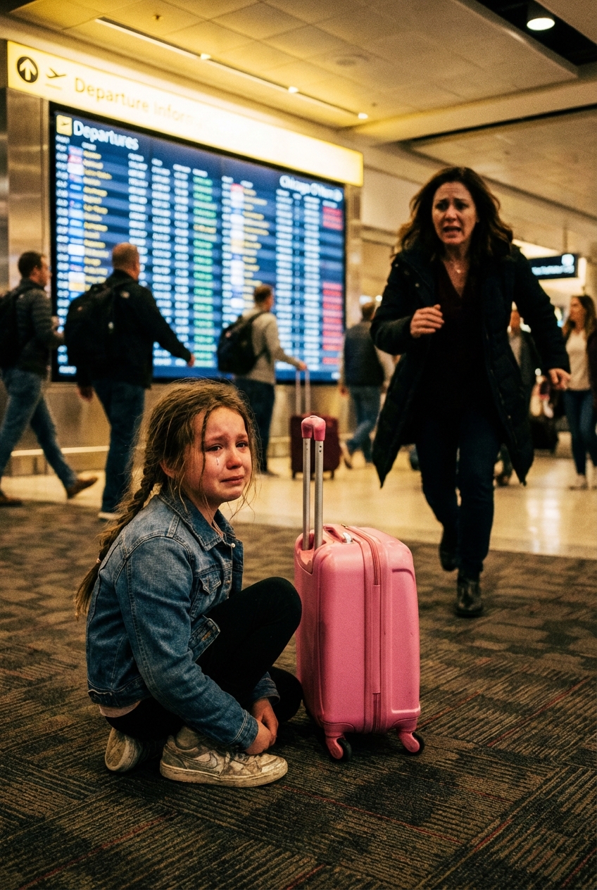 A hétéves lányomat egyedül hagyták a repülőtéren, miközben a család többi tagja felszállt a Disney-gépére. Egy üzenet ugrott fel a csoportos csevegésünkben: „Gyere érte – felszállunk.” Aztán anyám hidegen hozzátette: „Ne bűntudatot érezz emiatt. Szüksége van erre a leckére.”