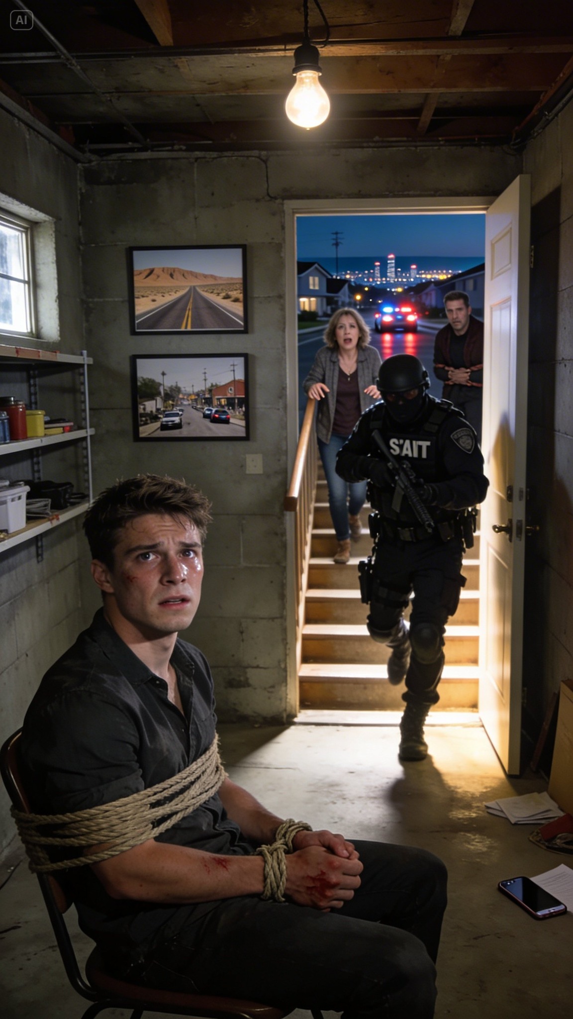 A sötétben megkötözve anya odaadott egy laptopot, és felkiáltott: „185 000 dollárért adtam el!” Elküldtem a koordinátáimat. Másodpercekkel később – csizmák, csattanás, és egy hang: „Az adásvételt lemondtam.” De miért adta nekem a laptopot?