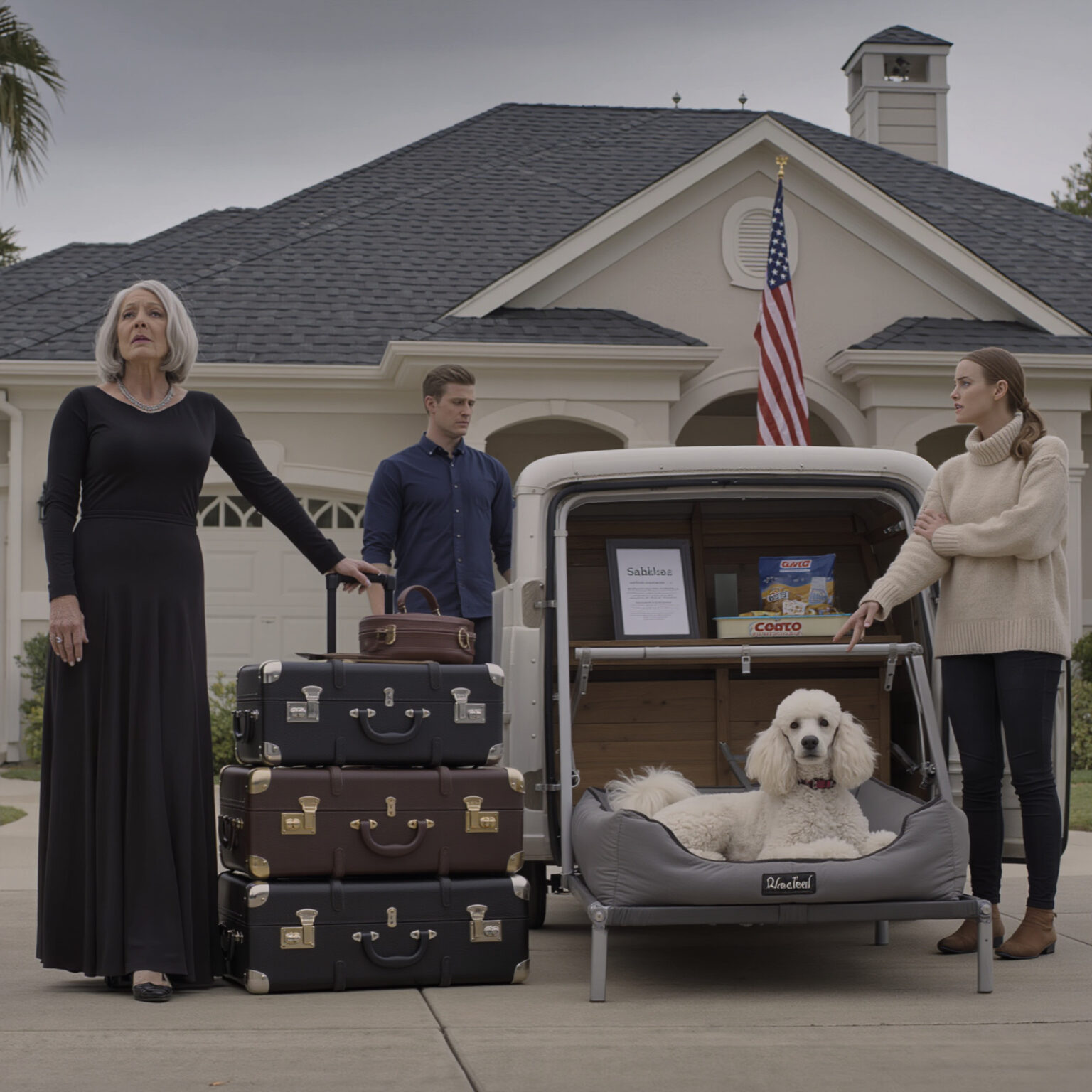 Azon a napon, amikor a férjem meghalt, a menyem a garázsban pakolta a csomagjaimat – anélkül, hogy sejtette volna, hogy Gordon már biztosított egy 19 millió dolláros örökséget és egy villát a nevemre. Azon az estén rám nézett, és azt mondta: „Mostantól a garázsban fogsz aludni.” Közvetlenül a párnázott ágy mellett, amit az elkényeztetett kiskutyájának tartott fenn. Csak elmosolyodtam, és azt feleltem: „Rendben”, mert fogalma sem volt, hogy a ház szabályai már hamarosan megváltoznak. És mire ezt megértette… már túl késő volt.