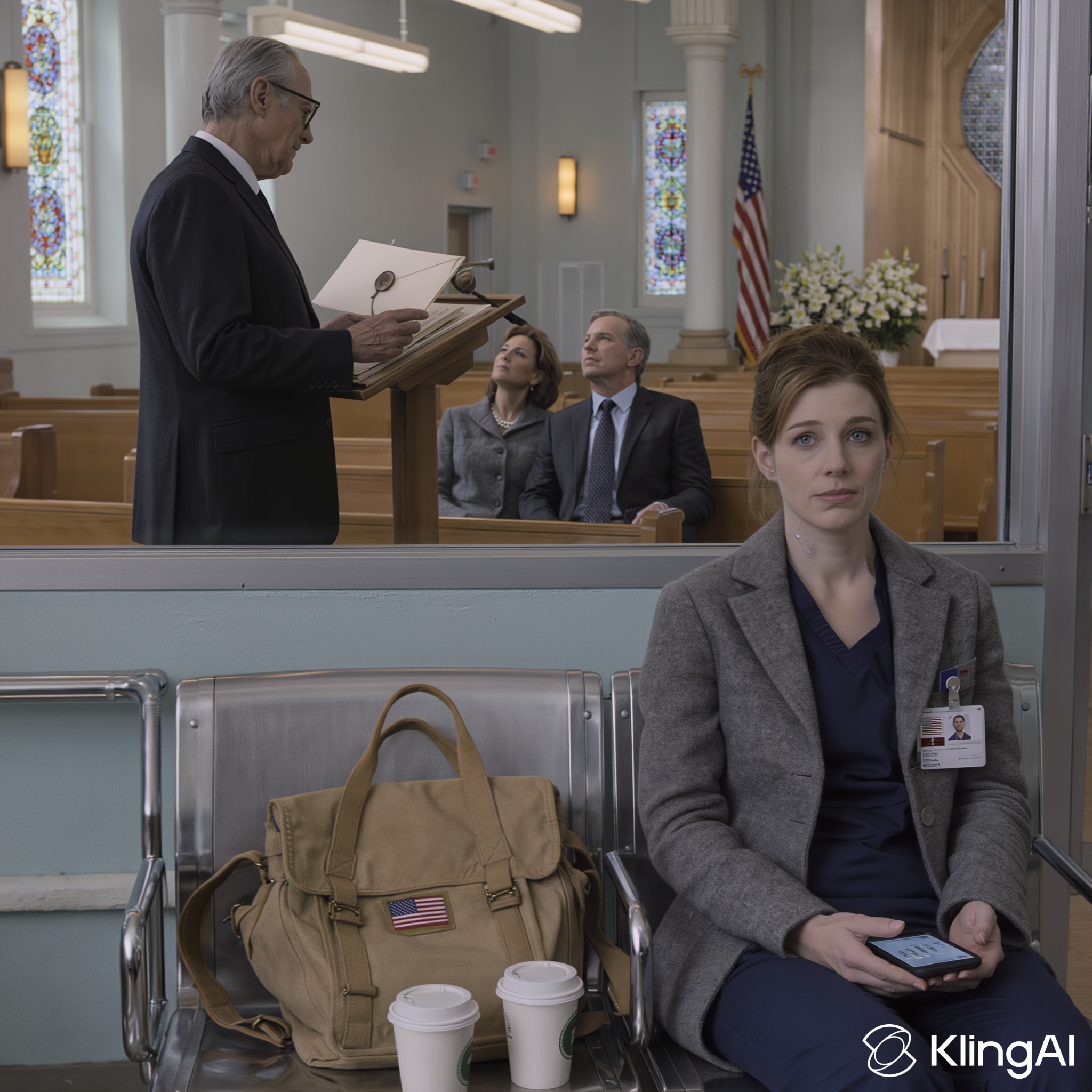 A nagymamám meghalt, miközben egyedül ültem a műtő előtt, és egy héttel később a lelkész egyenesen apámra nézett, felemelt egy lezárt borítékot az egész templom előtt, és felolvasta azt az egyetlen sort, amit a családom soha nem várt tőle.