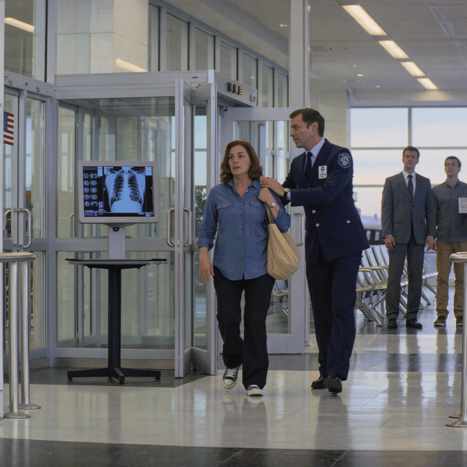 Azon a napon, amikor egy biztonsági őr azt suttogta, hogy „tegyen úgy, mintha letartóztatnám”, és az egész életem felrobbant egy amerikai repülőtéren