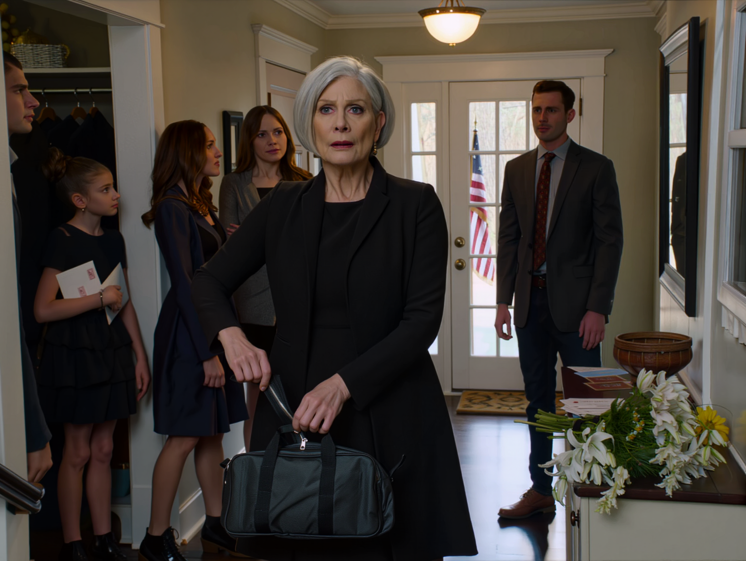 A veranda lámpái még égtek, és a temetési virágok alig kezdtek el lecsillapodni, amikor a menyem úgy kezdett beszélni hozzám, mintha csak arra járnék. Miközben mindenki figyelte, ahogy becipzározom a kis utazótáskámat a lépcső mellett, senki sem értette, miért vagyok a legnyugodtabb ember a házban.