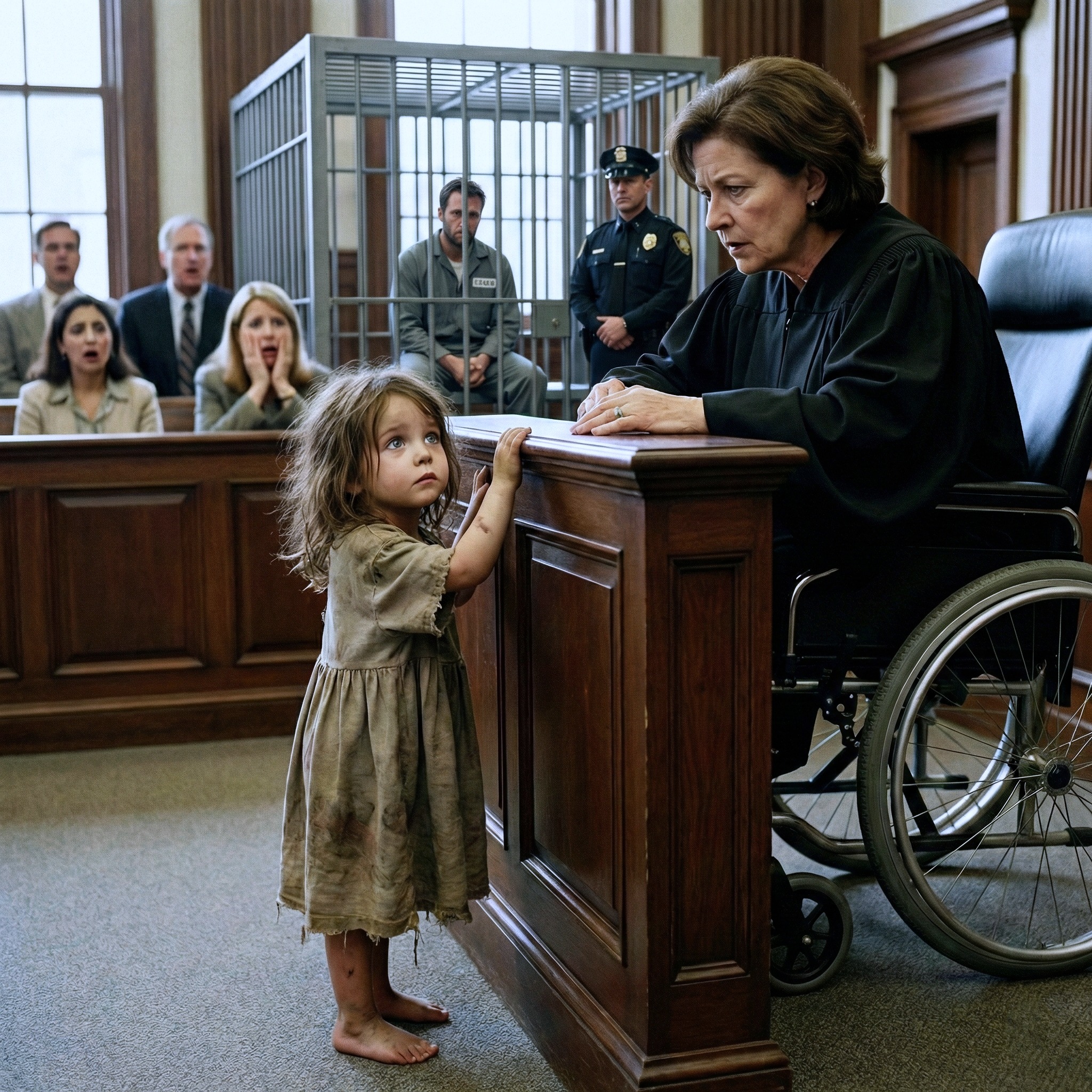 Szegény lány azt mondja a lebénult bírónak: „Szabadítsd fel apámat, és meggyógyítalak” – Nevettek, amíg a lány meg nem érintette a lábát