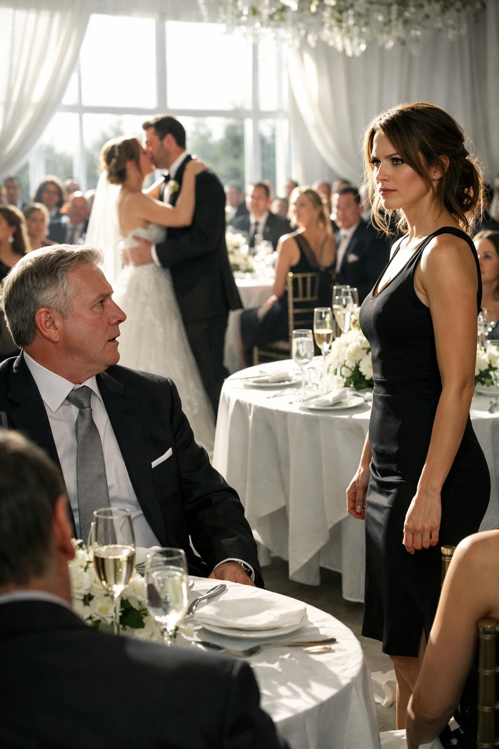 Egyedül neveltem fel a nővéremet. Az esküvőjén az apósa mindenki előtt sértegetett – mígnem felálltam és azt mondtam… „Tudod egyáltalán, hogy ki vagyok?” Az arca elsápadt…