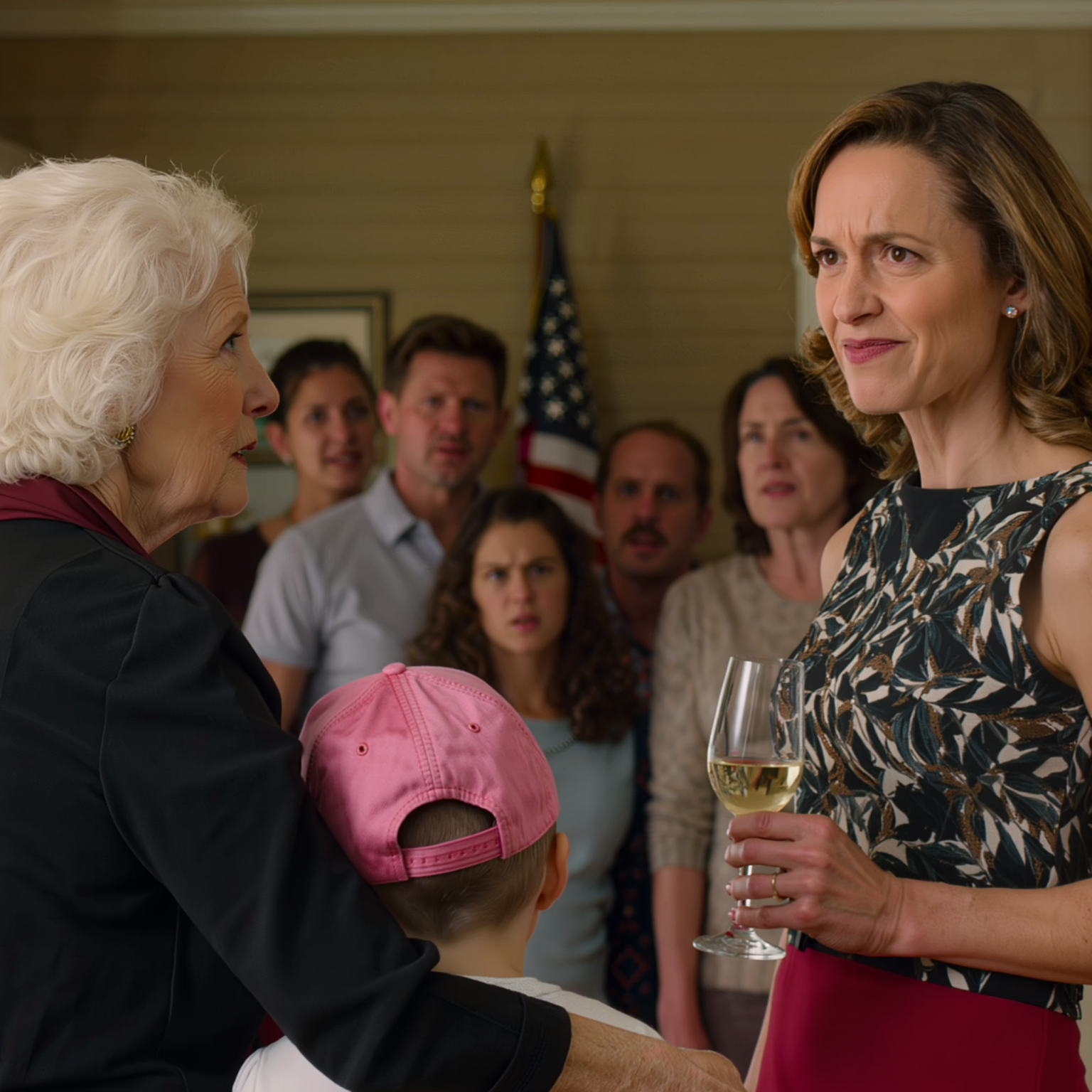 Egy ohiói családi születésnapi bulin megremegtem, amikor megláttam a hatéves unokámat, aki rózsaszín sapkát viselt borotvált feje fölött. A menyem még a poharát is felemelte, és nevetett, hogy csak vicc. Azonnal felkaptam a gyereket, és elmentem, miközben a fiam azt kiabálta, hogy túlreagálom. Másnap reggel ő állt az ajtómban, és remegő hangon könyörgött, hogy ne folytassam ezt.