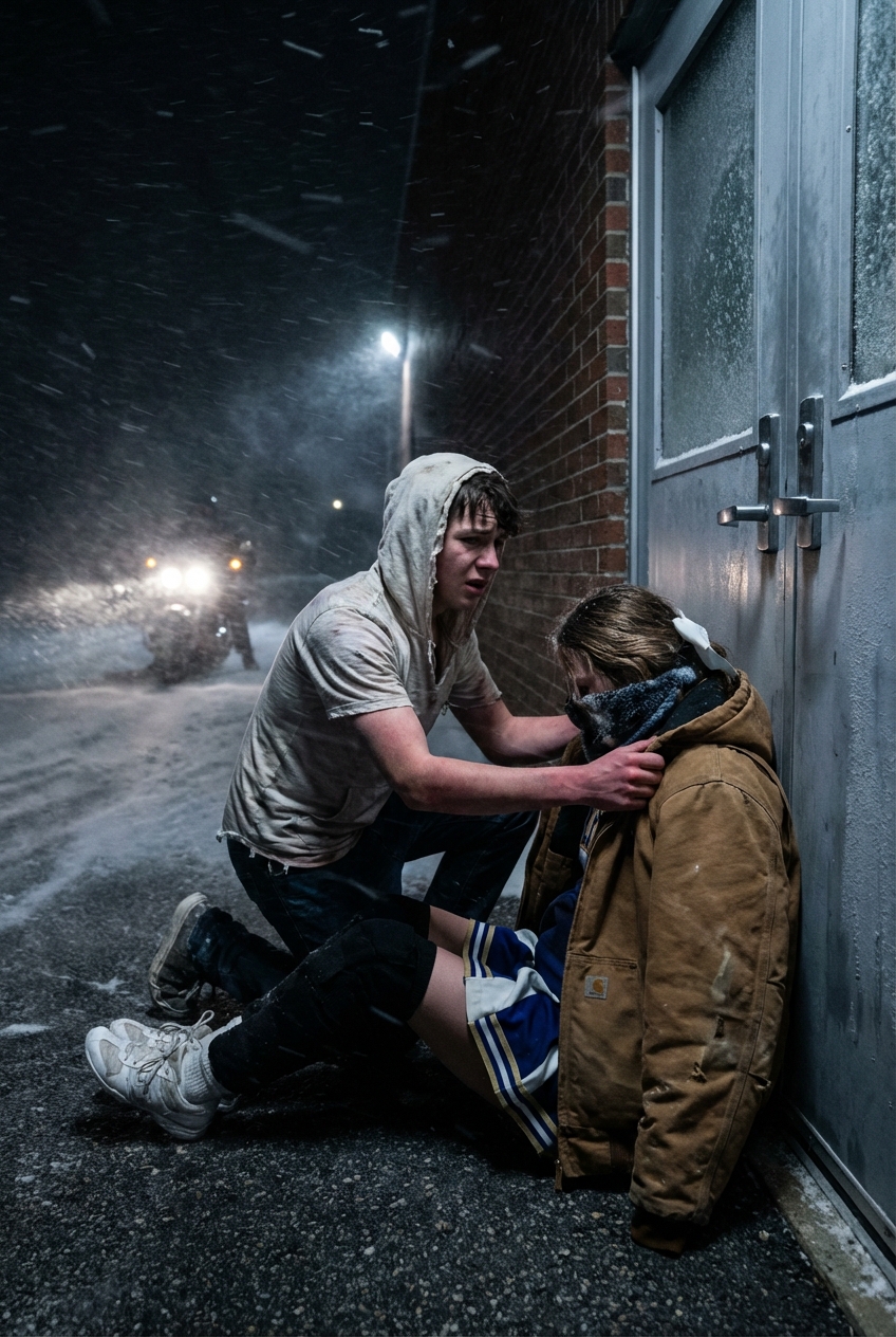 Egy hajléktalan tinédzser feladta egyetlen kabátját, hogy megvédje a fagyoskodó lányt egy brutális hóviharban – ez az önzetlen bátorság váratlan események láncolatát indította el, és mindkettőjük életét olyan módon változtatta meg, amire egyikük sem gondolt volna.