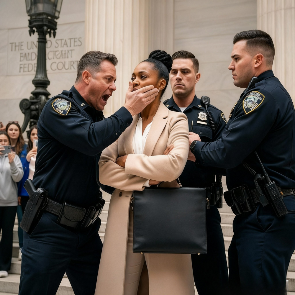 Rendőrök pofon vágtak egy fekete nőt a bíróságon – másodpercekkel később elfoglalta a bírói széket