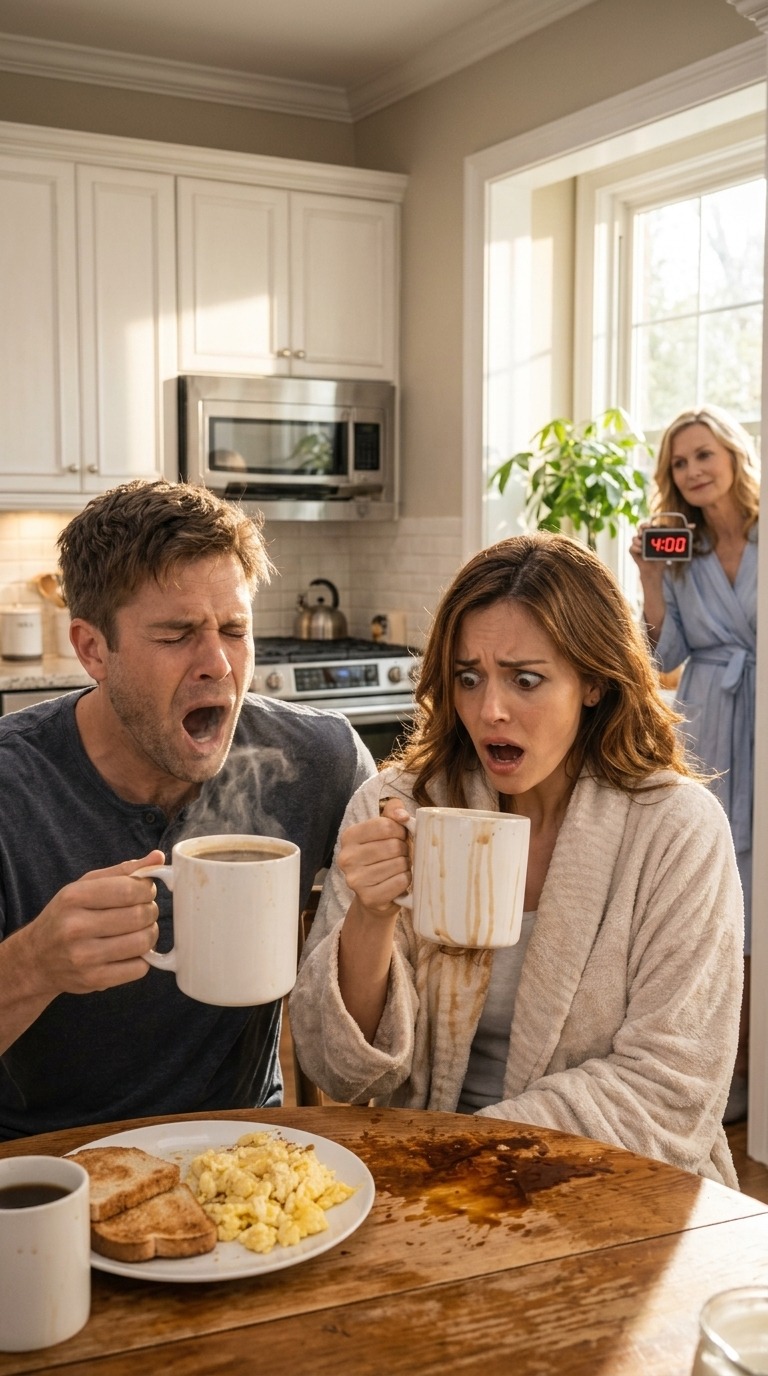 „A fiam 5-kor keltettetett, hogy kávét főzzek a feleségének és megterítsem az asztalt, mert ez volt az „én dolgom”. Másnap 4-re állítottam be az ébresztőjét, és egy kis meglepetést terveztem a reggeli kávéjukba, amit soha nem fognak elfelejteni.”