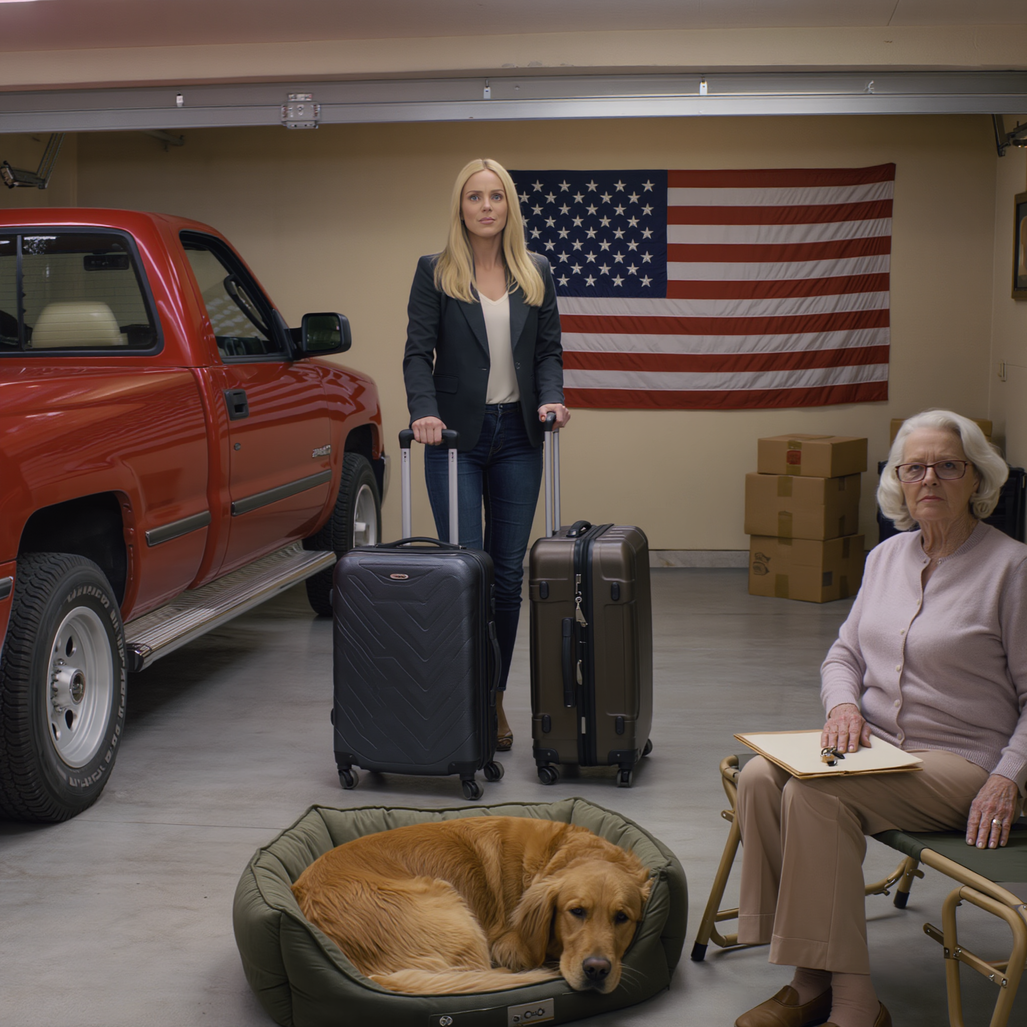 Azon a napon, amikor a férjem meghalt, a menyem bepakolta a táskáimat a garázsba – mit sem sejtve a 19 millió dollárról és a villáról, amit rám hagyott. Azon az estén azt mondta: „Mostantól a garázsban alszol.” Közvetlenül mellette állt az ágy az elkényeztetett kutyájának. Csak elmosolyodtam, és halkan válaszoltam: „Rendben” – mert fogalma sem volt, hogy átírom a szabályokat. Mire rájött… már minden megváltozott.