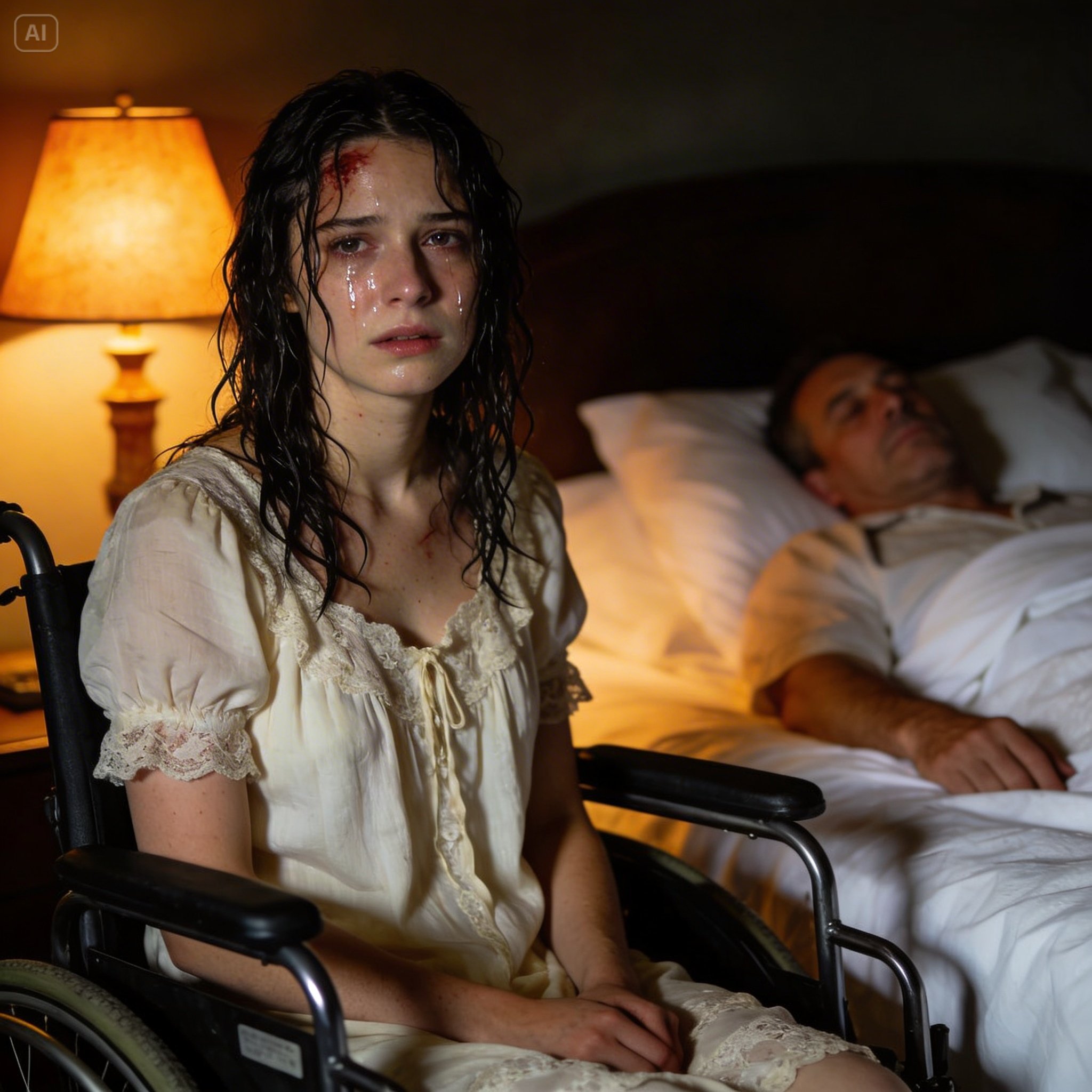 Feleségül adtak el egy „béna” férfinak… és az esküvőnk éjszakáján nekem kellett segítenem az ágyba. Amikor a kezeim megfogták, rájöttem, hogy valami nem illik a helyére.