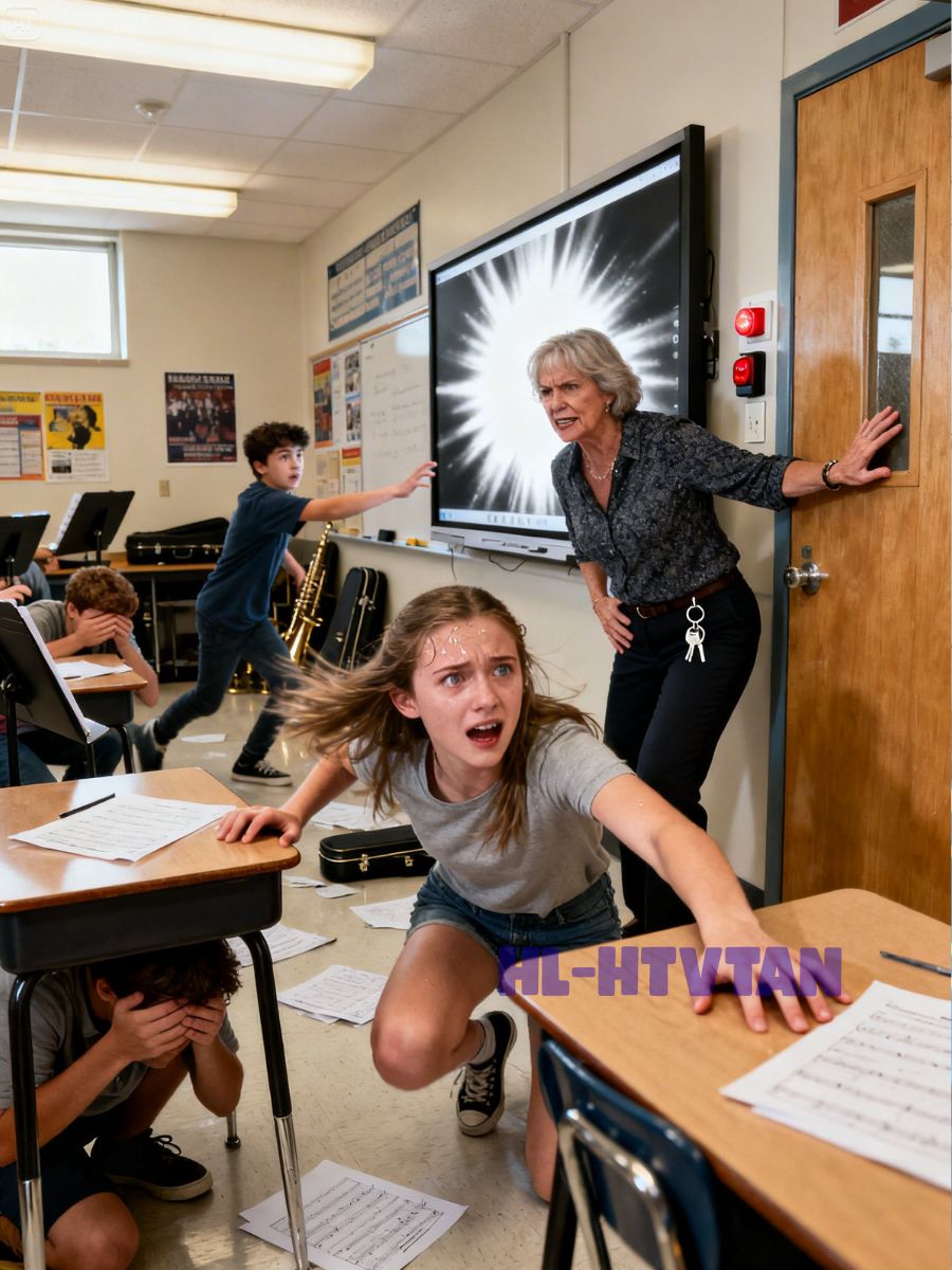 A helyettes tanárnőm bezárta az ajtót, amikor figyelmeztettem, hogy mindjárt bezárom – aztán bekapcsolt egy stroboszkópos videót az órán, és az egész terem darabokra hullott