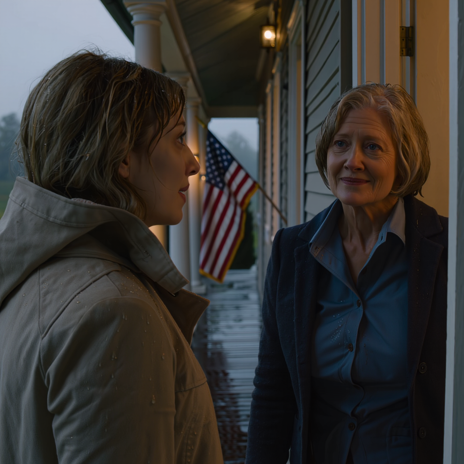 A 10 éves lányom felhívott a verandáról egy középnyugati zivatar alatt, mondván, hogy a kulcsa hirtelen nem nyitja a szüleim ajtaját, és már öt órája vár az esőben. Kirohantam a műszakomból az Evergreen Kórházban, mire anyám résnyire kinyitotta az ajtót, és azt mondta: „Mindannyian úgy döntöttünk, hogy te és anyukád többé nem laktok itt.” Nem kiabáltam. Csak annyit mondtam: „Értettem.” Három nappal később kapott egy borítékot, és elsápadt.