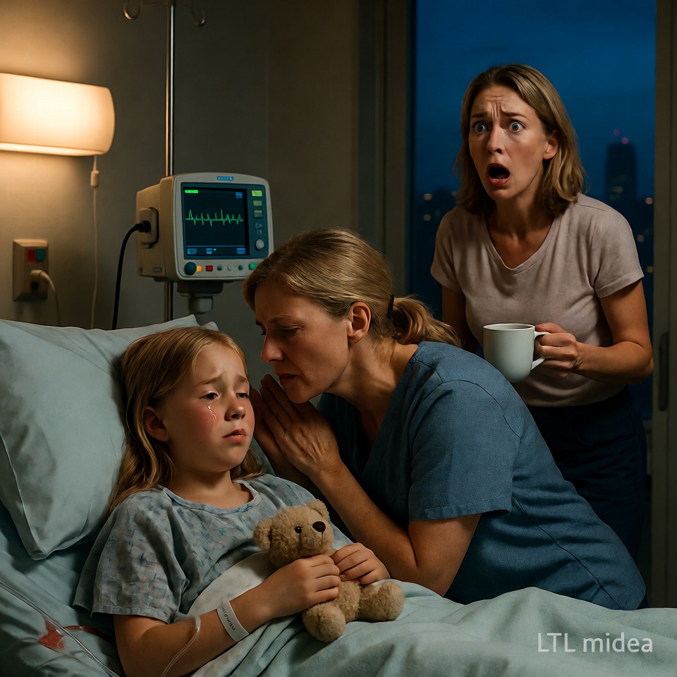 A nyolcéves lányom épp akkor jött ki a műtétből. Alig két percre voltam, hogy kávét keressek… és amikor visszaértem, remegve találtam, néma könnyek áztatták a párnát.