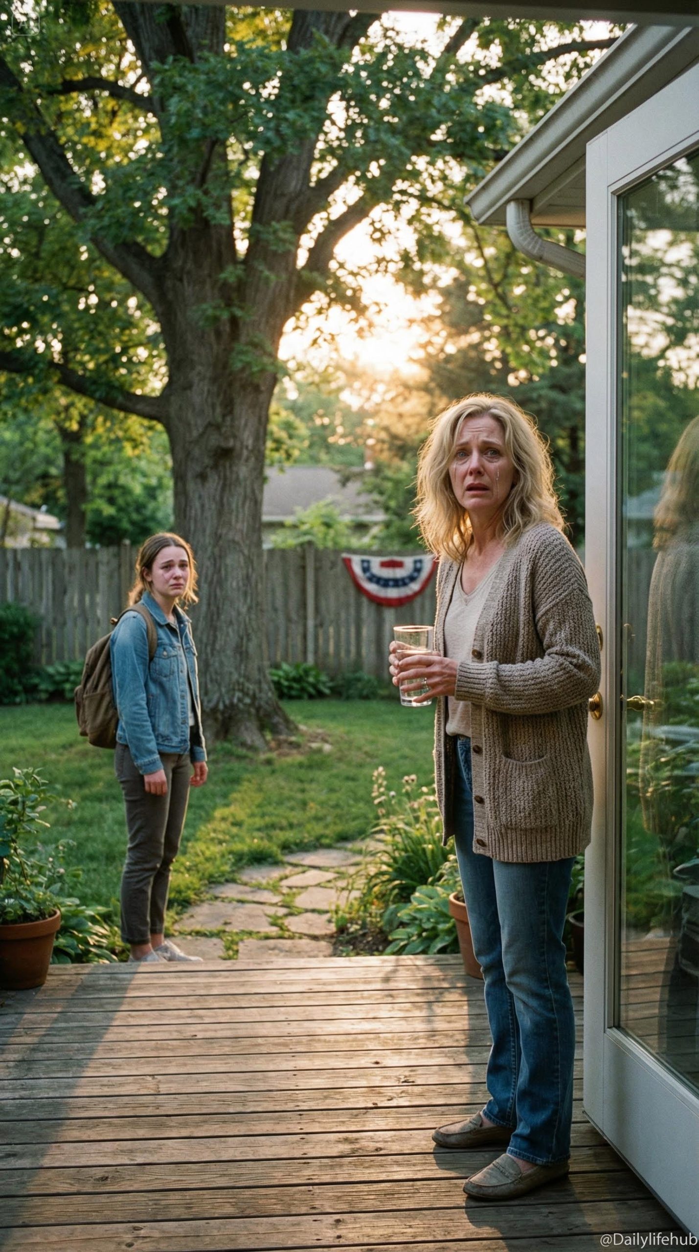 Anya, itthon vagyok. A lányom, aki öt évvel ezelőtt autóbalesetben halt meg, a hátsó udvarunkban állt.