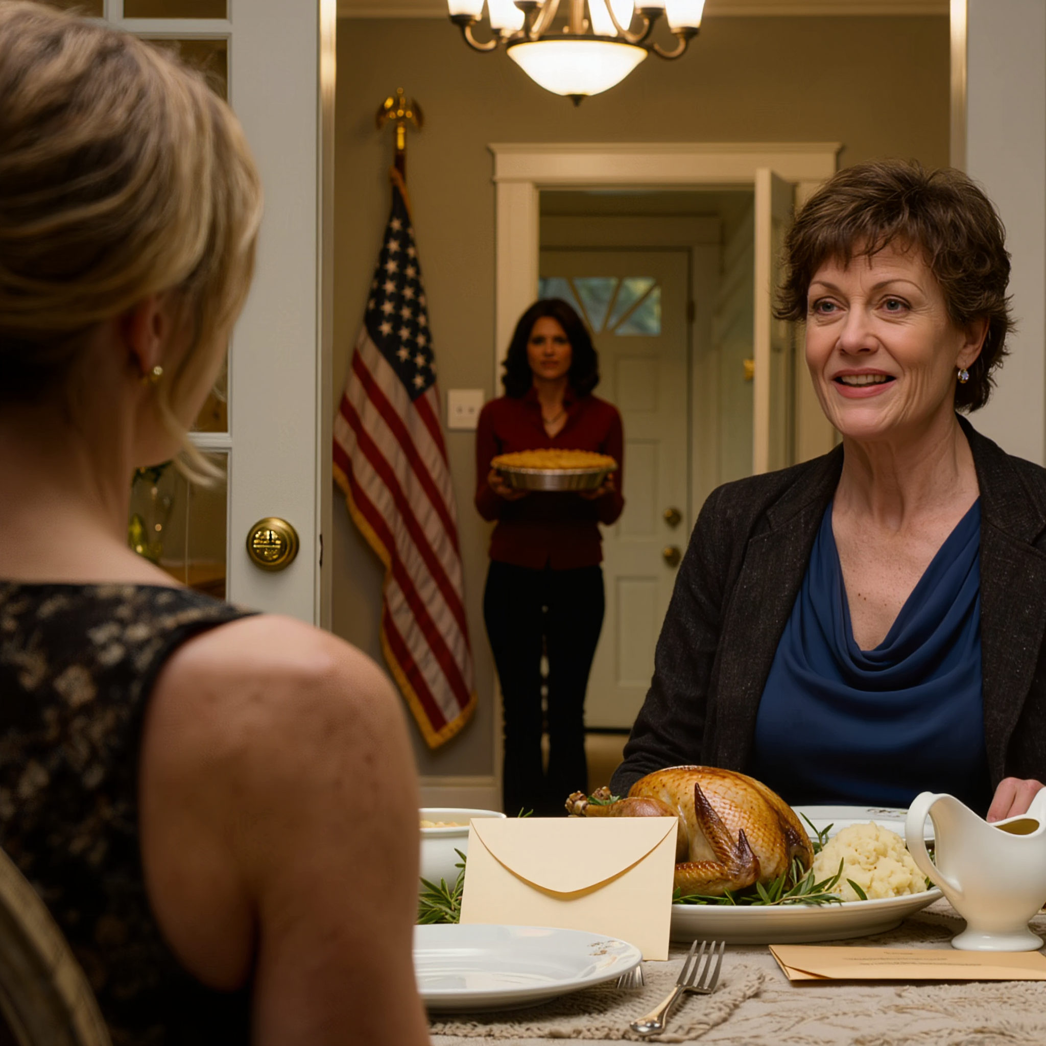 Még éveknyi feszültség után is meghívtam a szüleimet és a bátyámat Hálaadásra abba a házba, amit a nagyapám hagyott rám – aztán pont a pulykavacsora közepén apám odatett egy papírt, amiben hét napot adott a távozásra, anyám elmosolyodott és azt mondta: „Luke-nak kell ez a ház”, én pedig egy szót sem vitatkoztam… egészen addig, amíg a közvetlen szomszédom, aki egyben a legjobb barátom is, be nem lépett egy lezárt borítékkal apámnak.