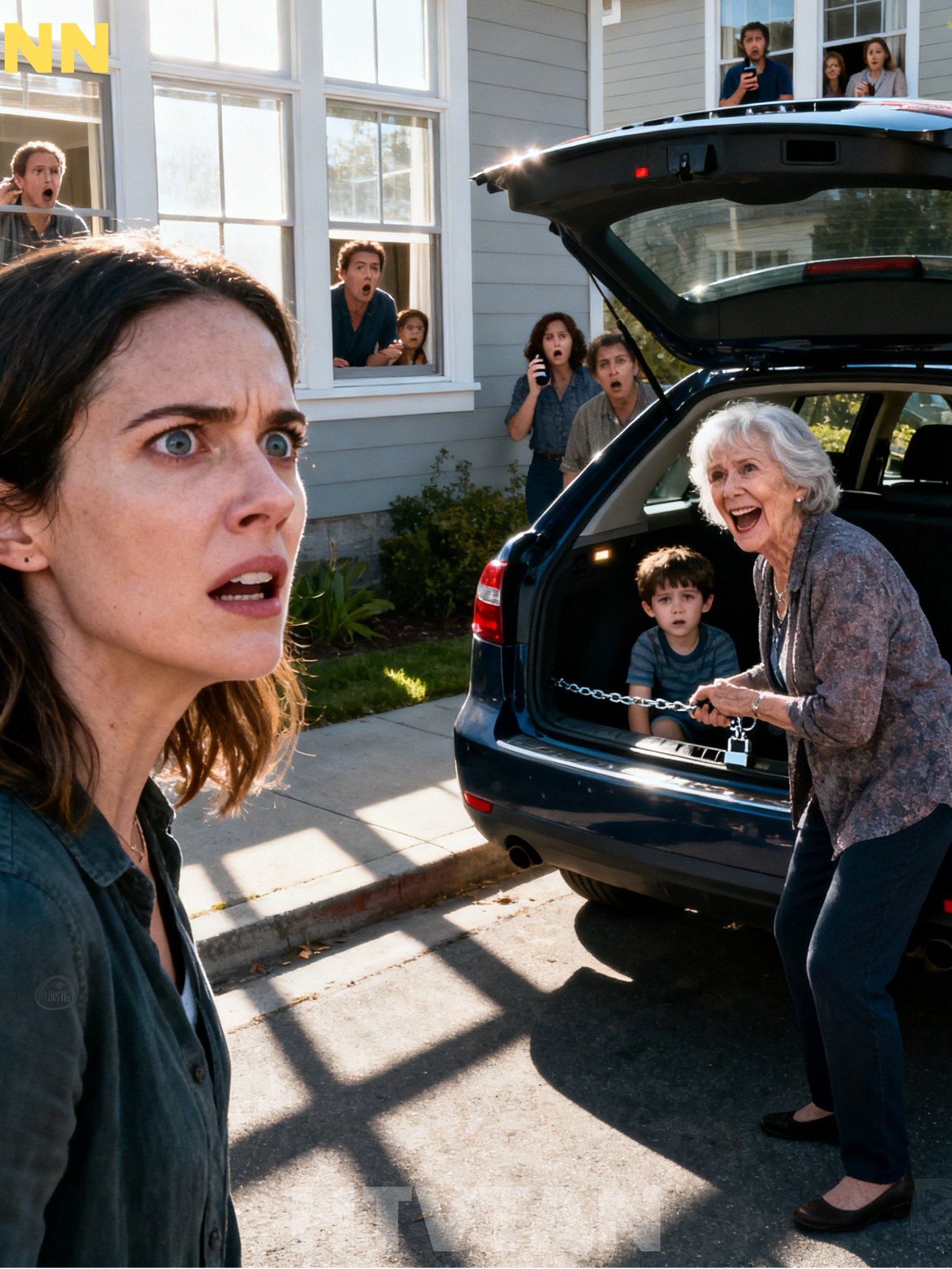 Anyám megverte a fiamat, és bezárta az autója csomagtartójába. Azt mondta, hogy te nem fogsz szem elől téveszteni.