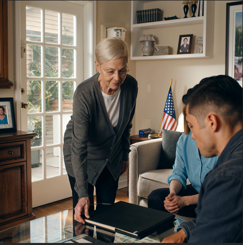 Abban a pillanatban, hogy a lányom megtudta, mennyit fizetek ki havonta a nyugdíjamból, a vejemmel együtt megjelentek az ajtómnál, és a felét követelték – így átnyújtottam nekik egy fekete mappát, amit pontosan erre a pillanatra készítettem elő, és amikor kinyitották, kifutott a vér az arcukból.