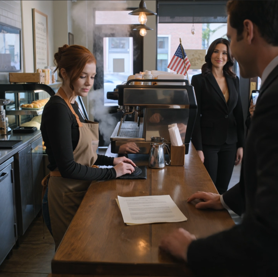 A szüleim négy évre kitöröltek, aztán besétáltak a kávézómba, és úgy mosolyogtak a vendégeimre, mintha az övék lenne a hely – Apám lecsapott egy szerződést a pultra, és azt mondta: „Írj alá 15% feletti összeget, vagy ma este felhívom a főbérlődet.”