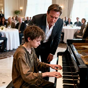 Egy milliomos megkér egy hajléktalan fiatalembert, hogy zongorázzon – amikor az elkezdi, térdre esik.